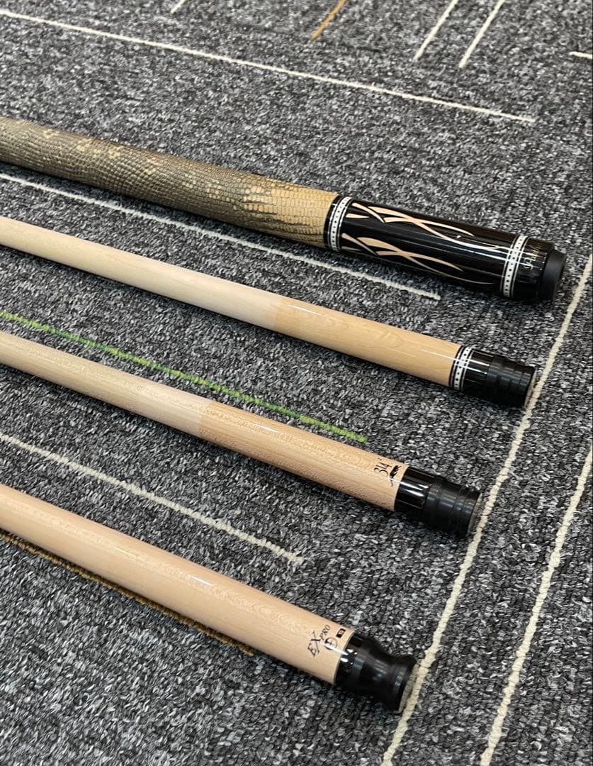 ビリヤード Panther カスタムキュー シャフト3本 バット傷有り 10山