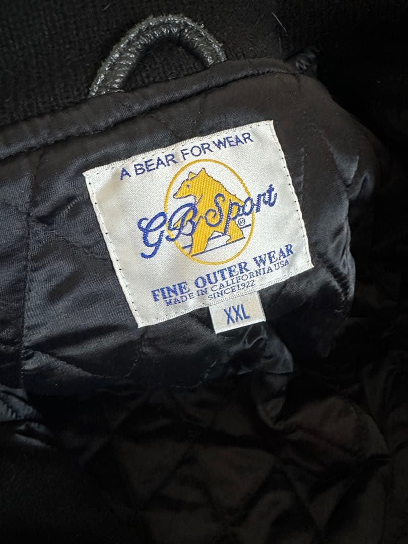 本日限定 GB Sport スタジャン ブラック/グレー XXL ゴールデンベア