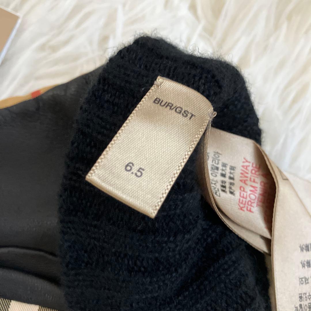 新品未使用 BURBERRY ノバチェック グローブ ラムスキン×カシミヤ