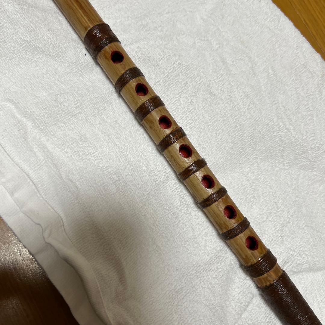 竹製 篠笛 7穴 四本調子（古典調、お囃子用）篠竹乾燥30年弱