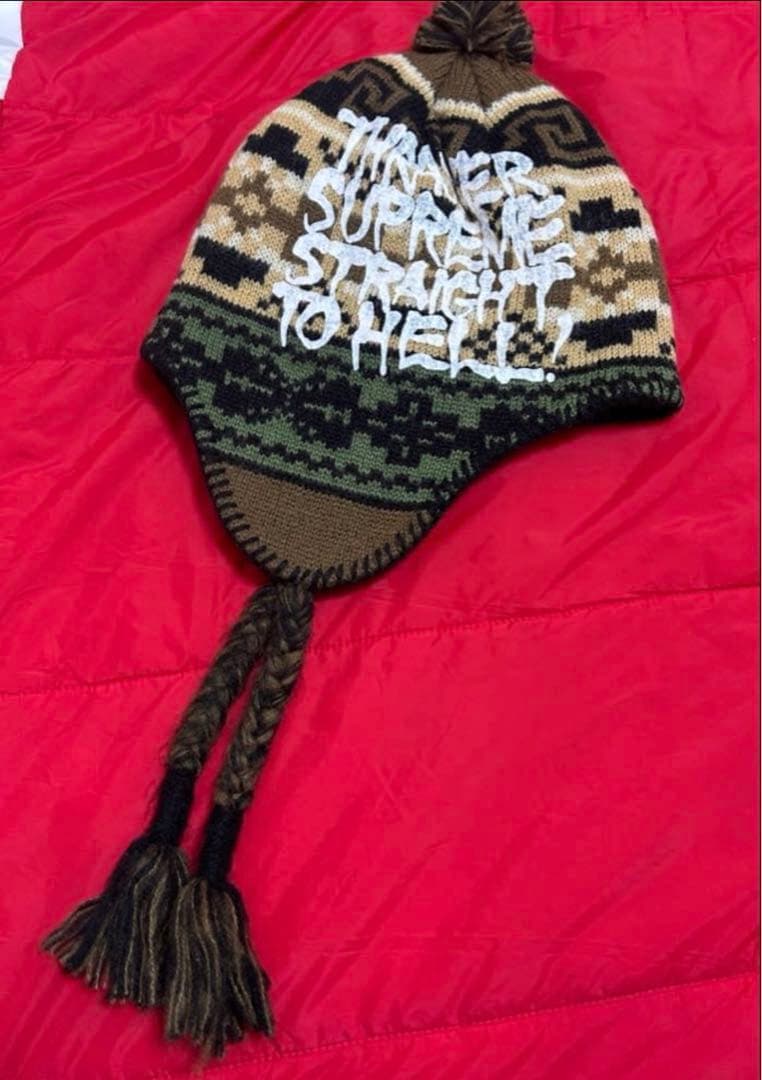 s*b様 Supreme Thrasher Earflap Beanie