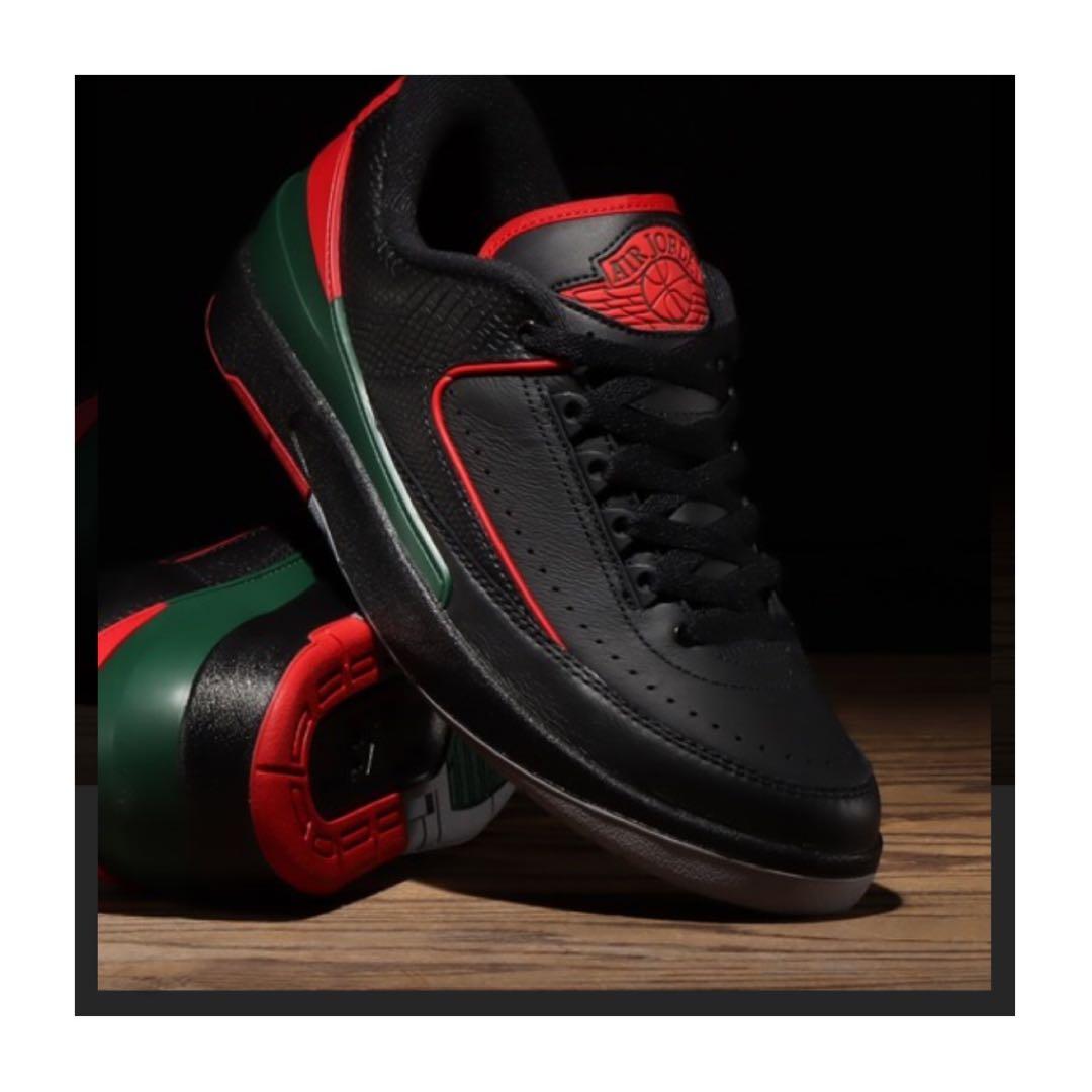 AIR JORDAN 2 RETRO LOW ブラック/レッド/グリーン