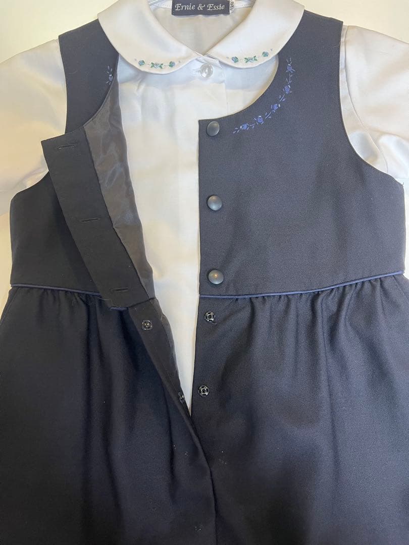 【お受験】［120］ファミリア ジャンパースカート・ブラウス SET 面接 見学