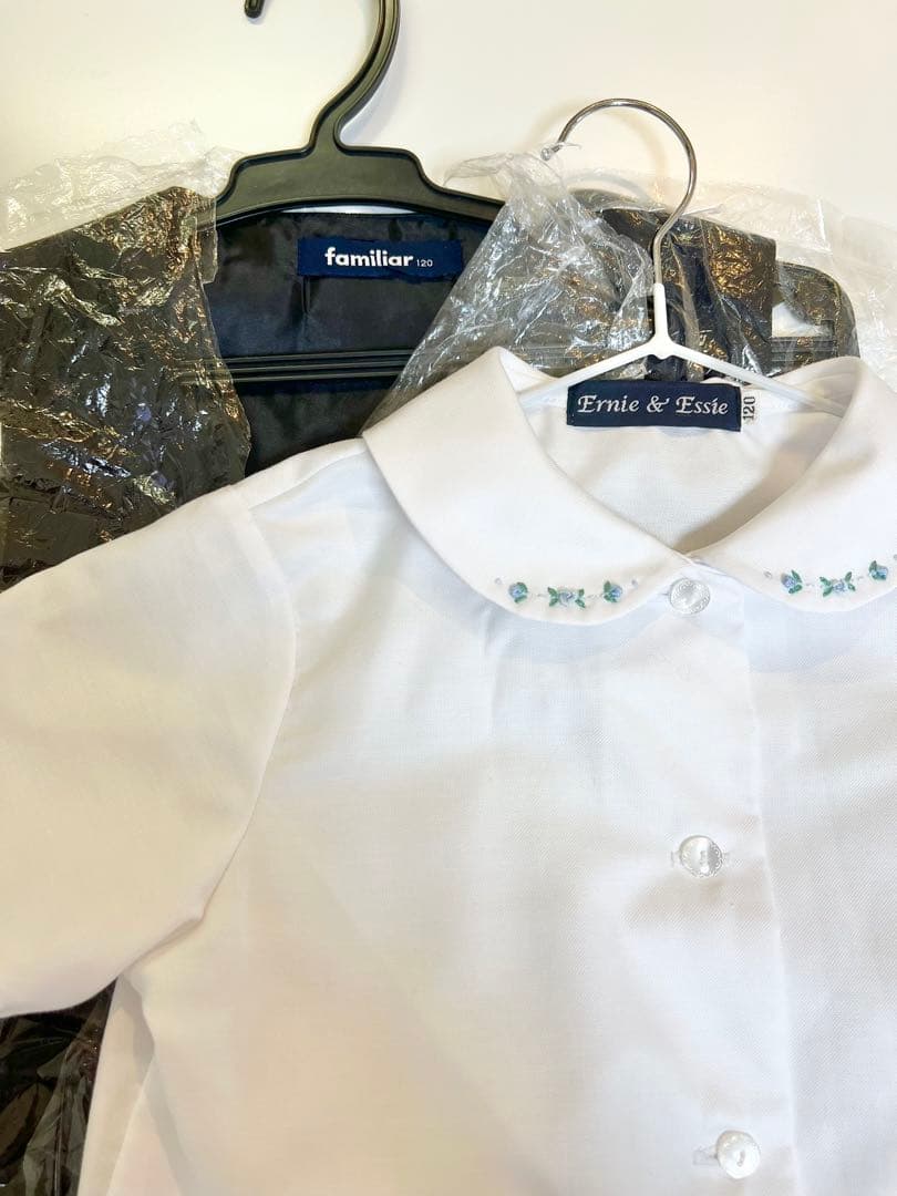 【お受験】［120］ファミリア ジャンパースカート・ブラウス SET 面接 見学