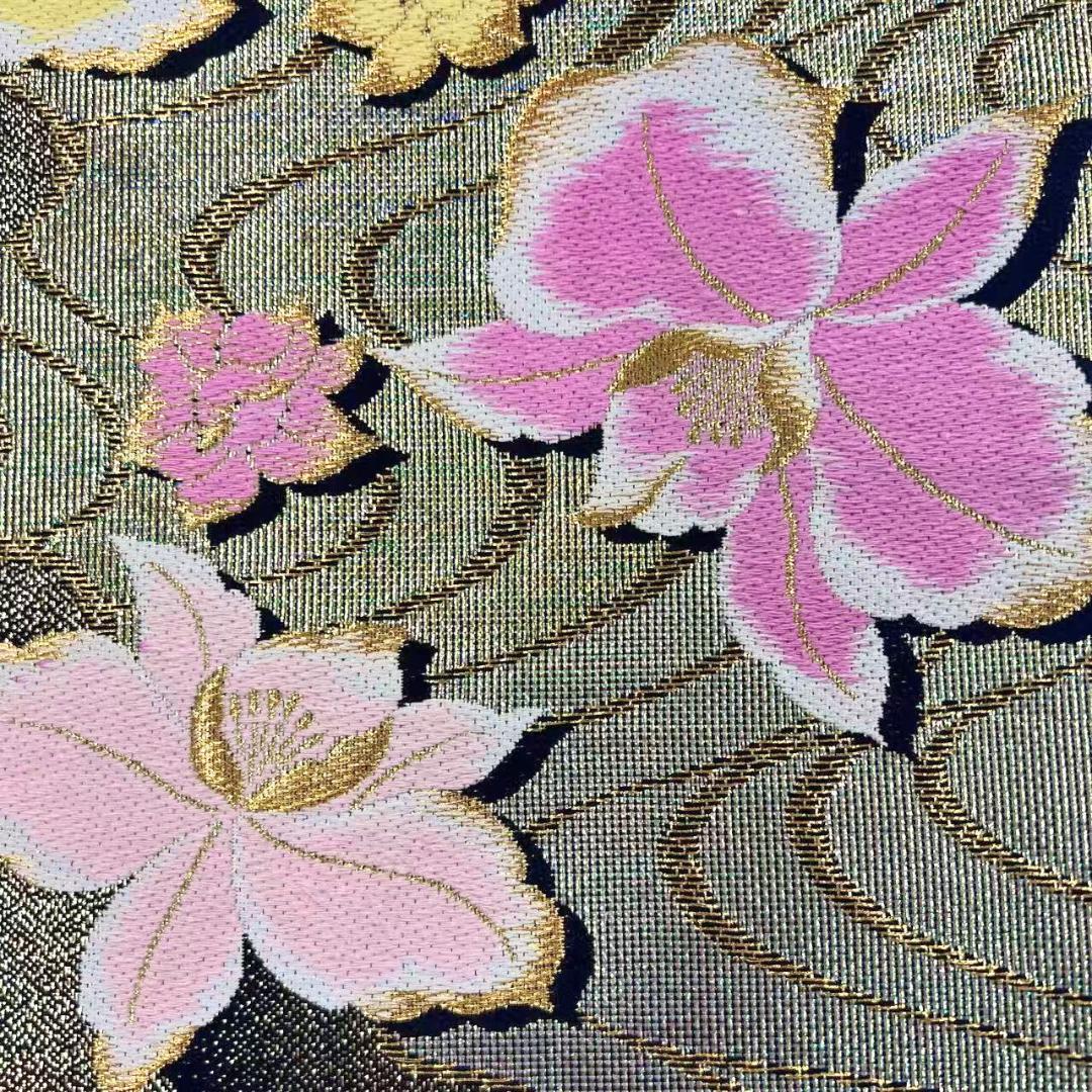 【超美品】 振袖セット 成人式 正絹 現代柄 ユリ 紫 *213 ●