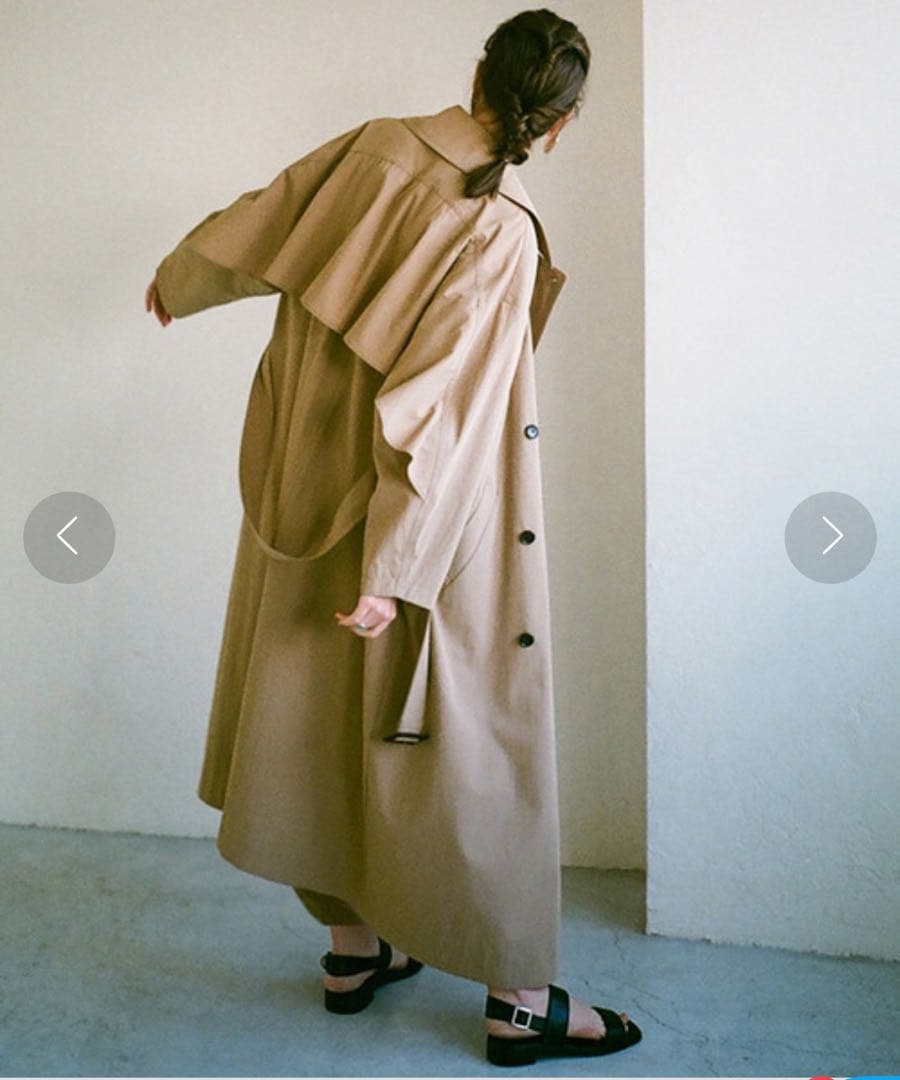 【CLANE】BACK FRILL TRENCH COAT