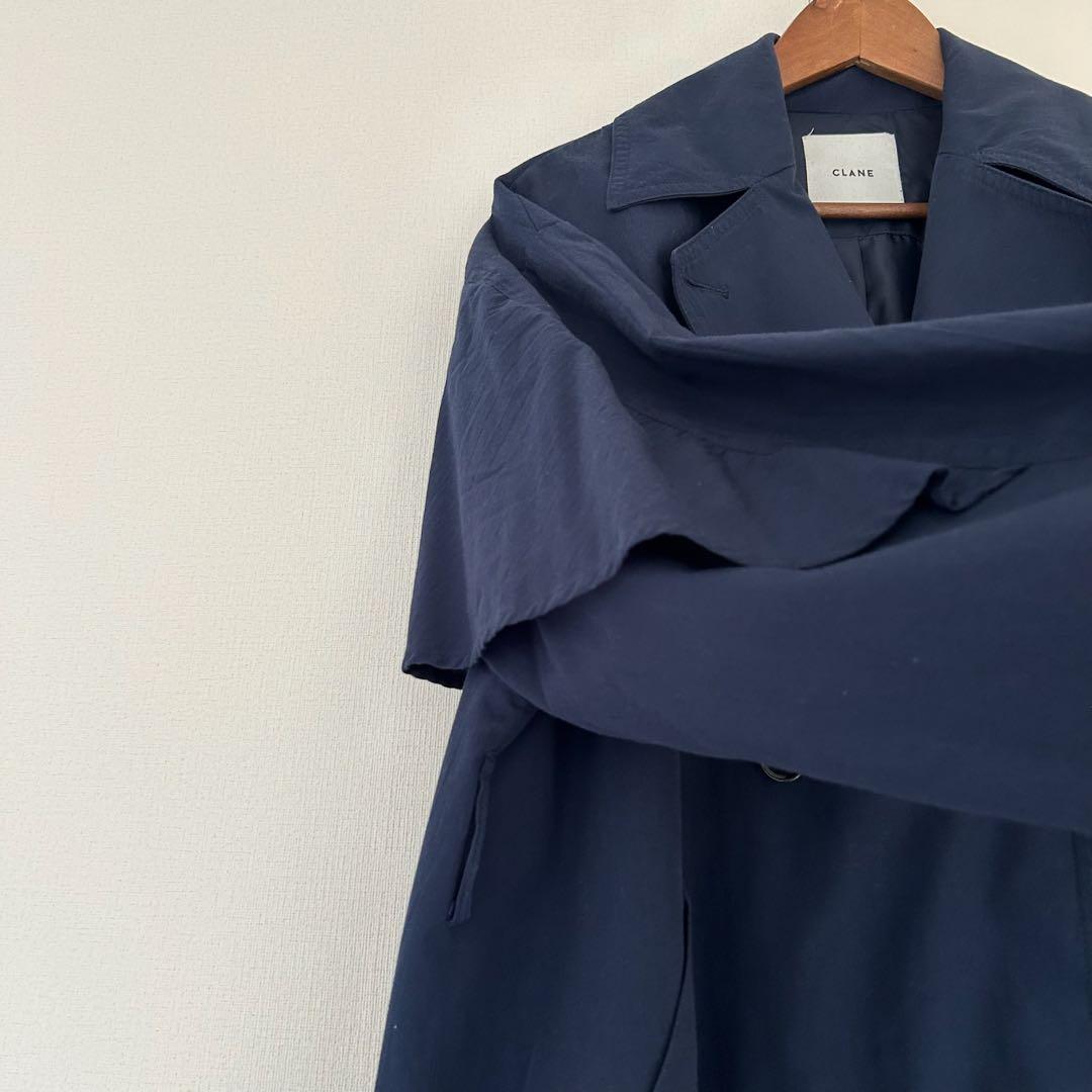 【CLANE】BACK FRILL TRENCH COAT