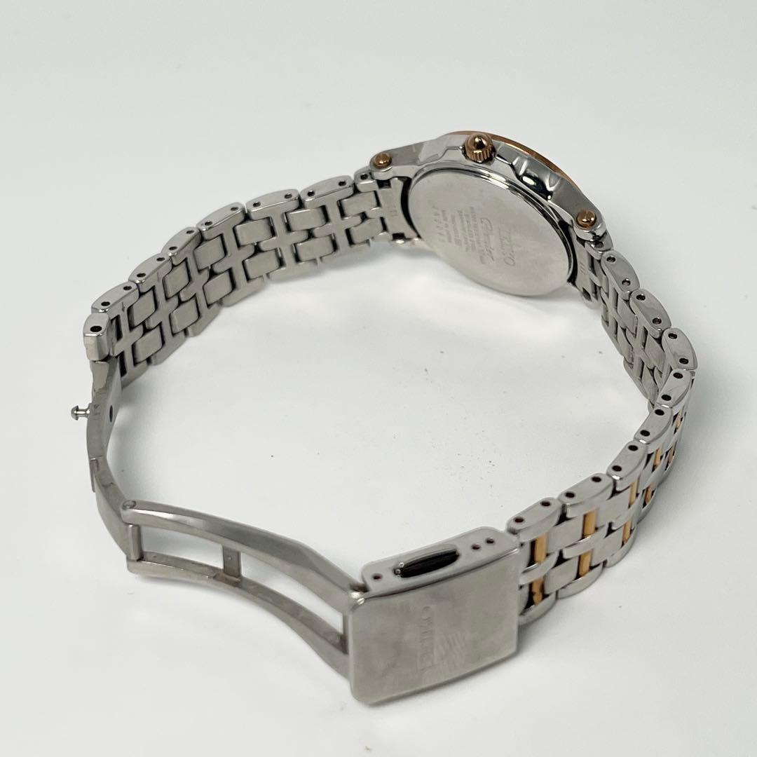 【稼働品】セイコー プルミエ コンビ デイト シェル文字盤 7N82-0GV0