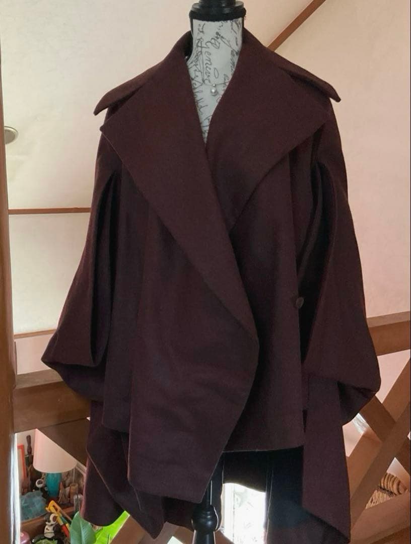 新品palmer//harding ダークブラウン ポンチョ・ケープコート