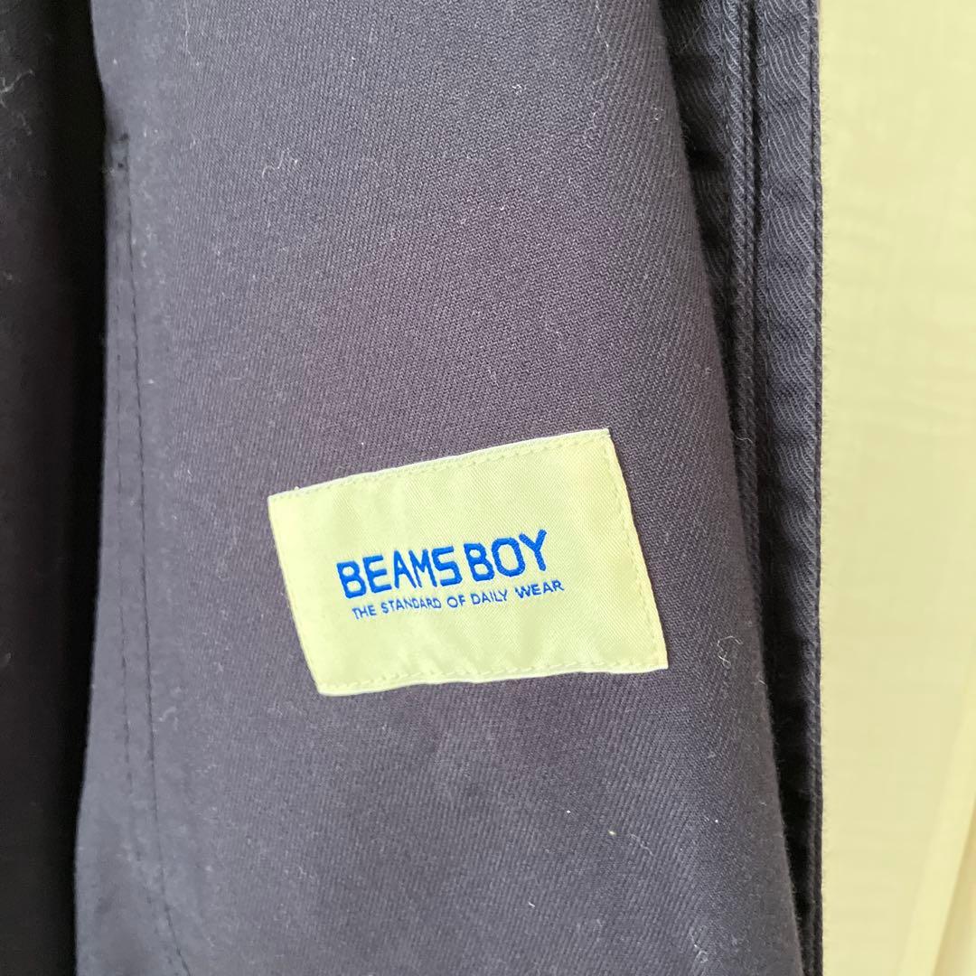 BEAMS BOY コットンツイルワークコート　ネイビー