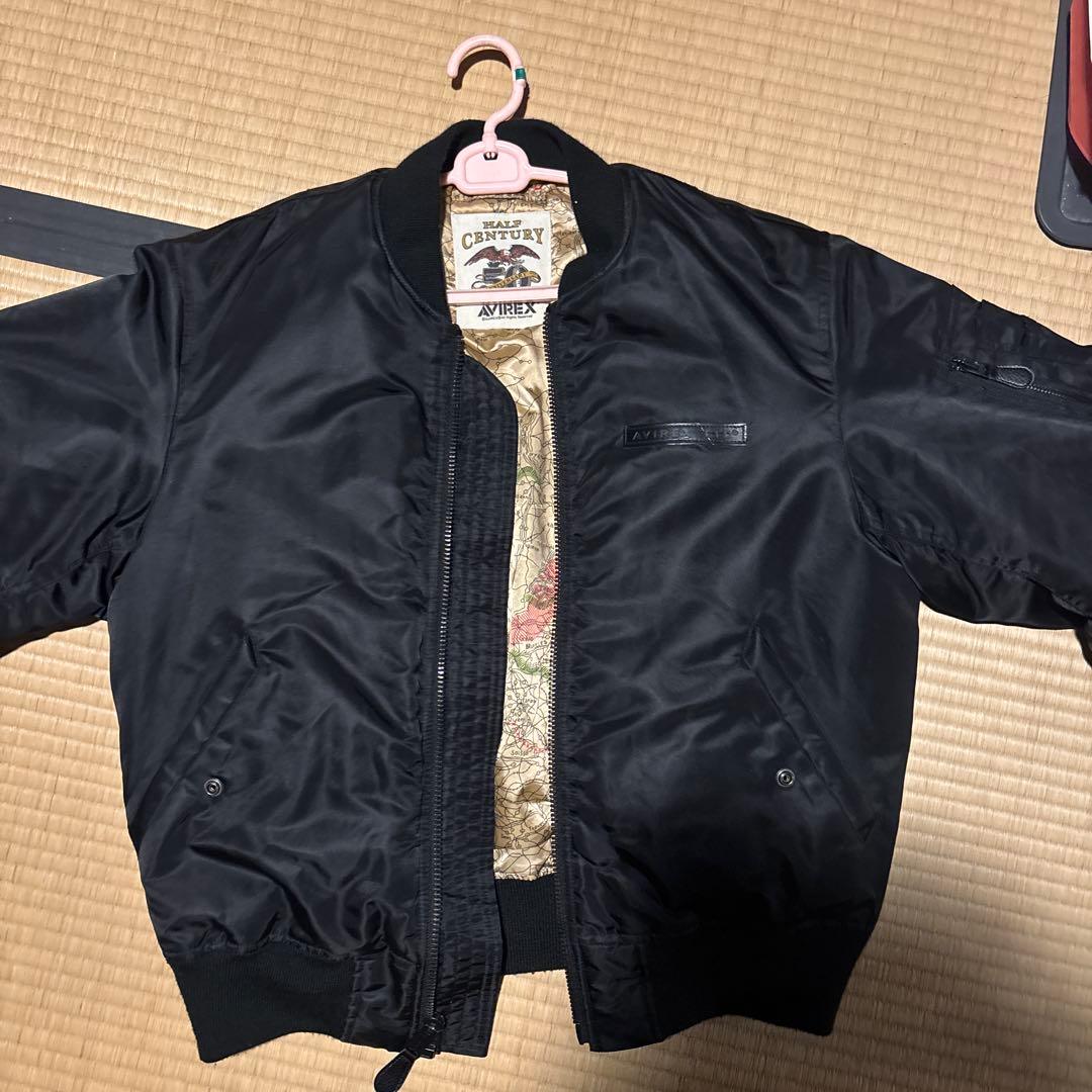 50周年　AVIREX HALF CENTURY MA-1ジャケット ブラック