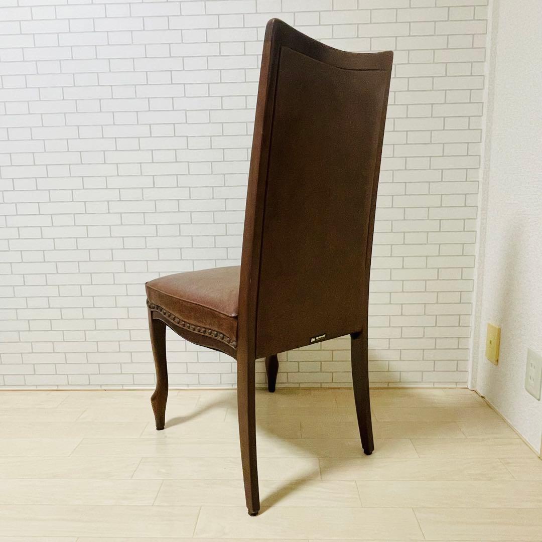 マル二木工 ブラウン ダイニングチェア