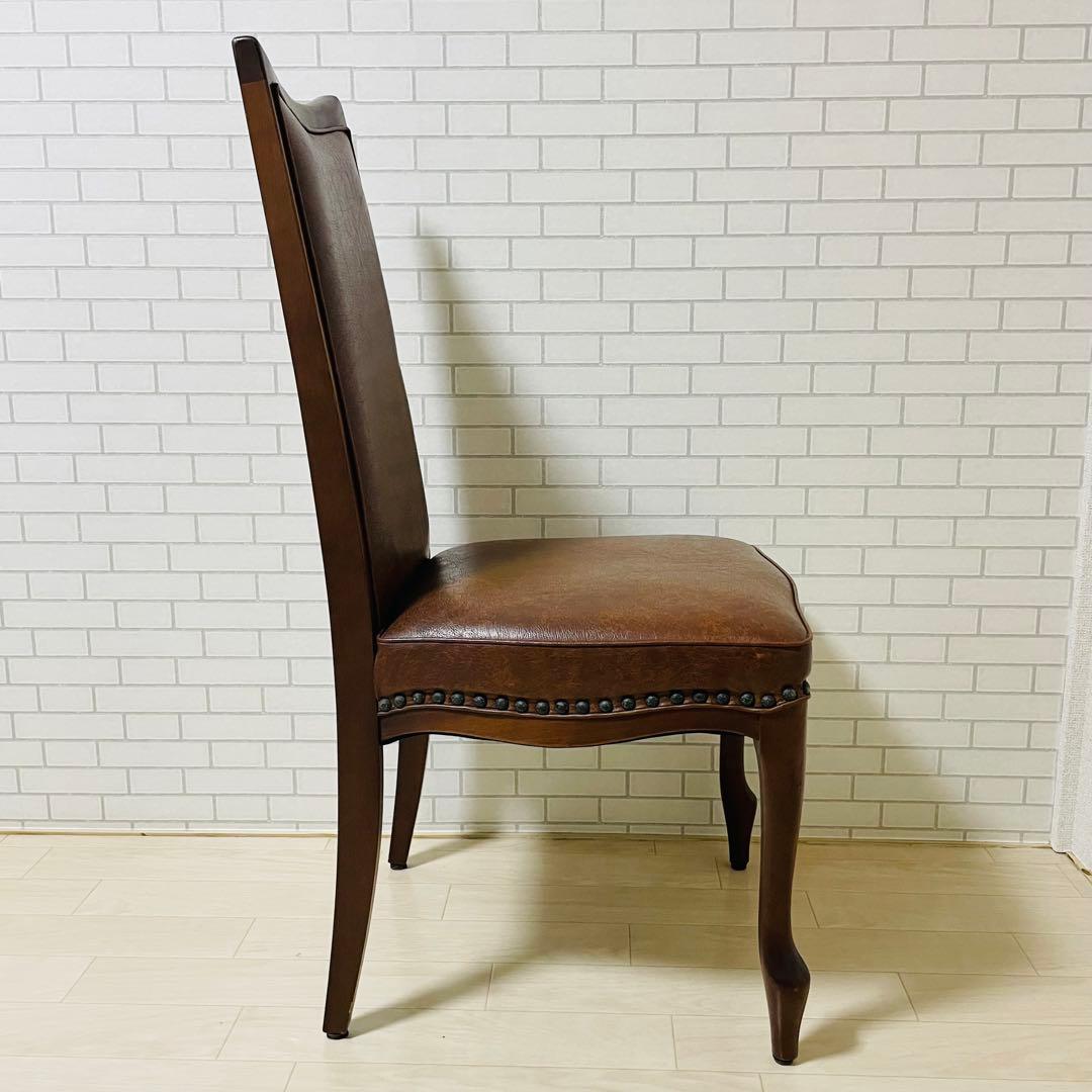 マル二木工 ブラウン ダイニングチェア