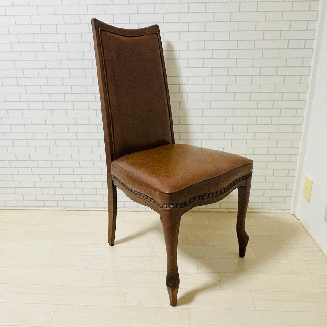 マル二木工 ブラウン ダイニングチェア