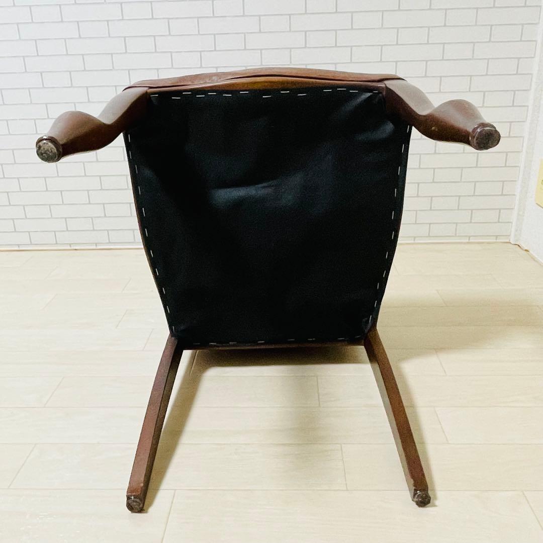 マル二木工 ブラウン ダイニングチェア