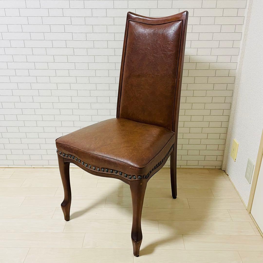 マル二木工 ブラウン ダイニングチェア