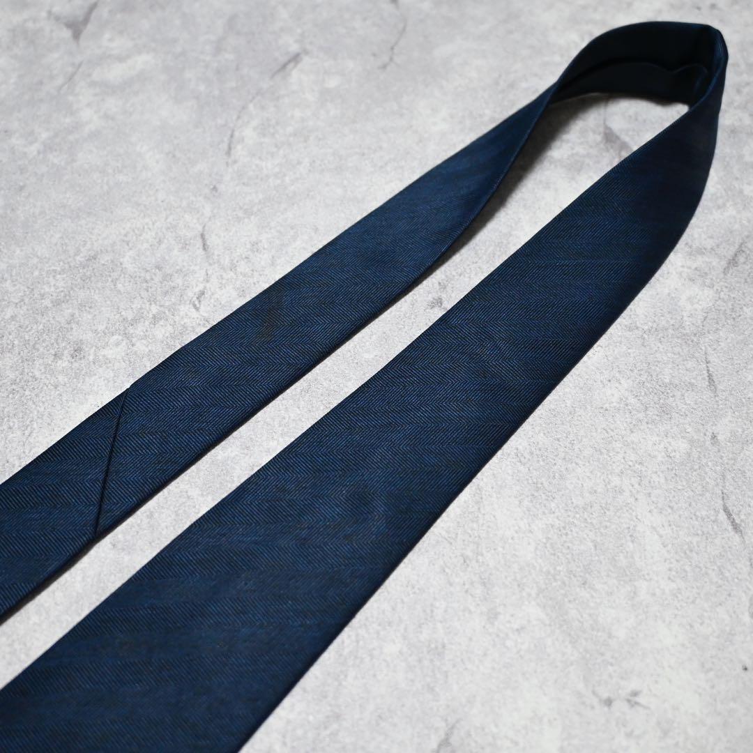 【極美品】 CELINE セリーヌ ソリッド ネイビー ネクタイ