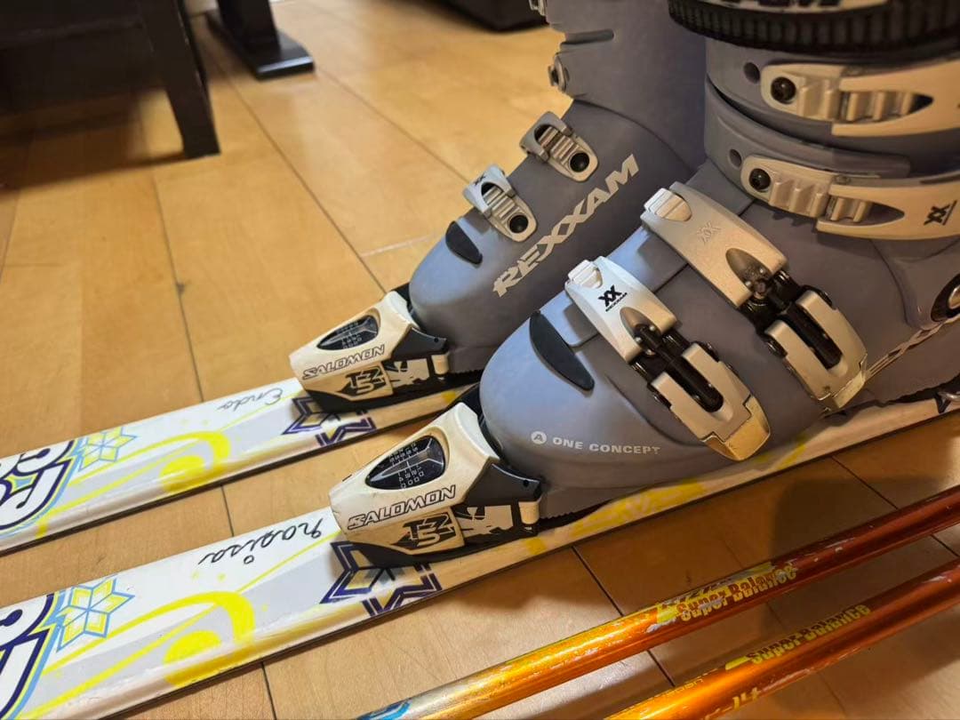 Pure Conscious 子供用スキーセット120cm ブーツ22.5cm