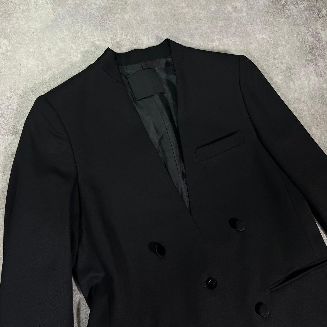 CINOH ノーカラーテーラードジャケット　日本製　36　ブラック ジャケット