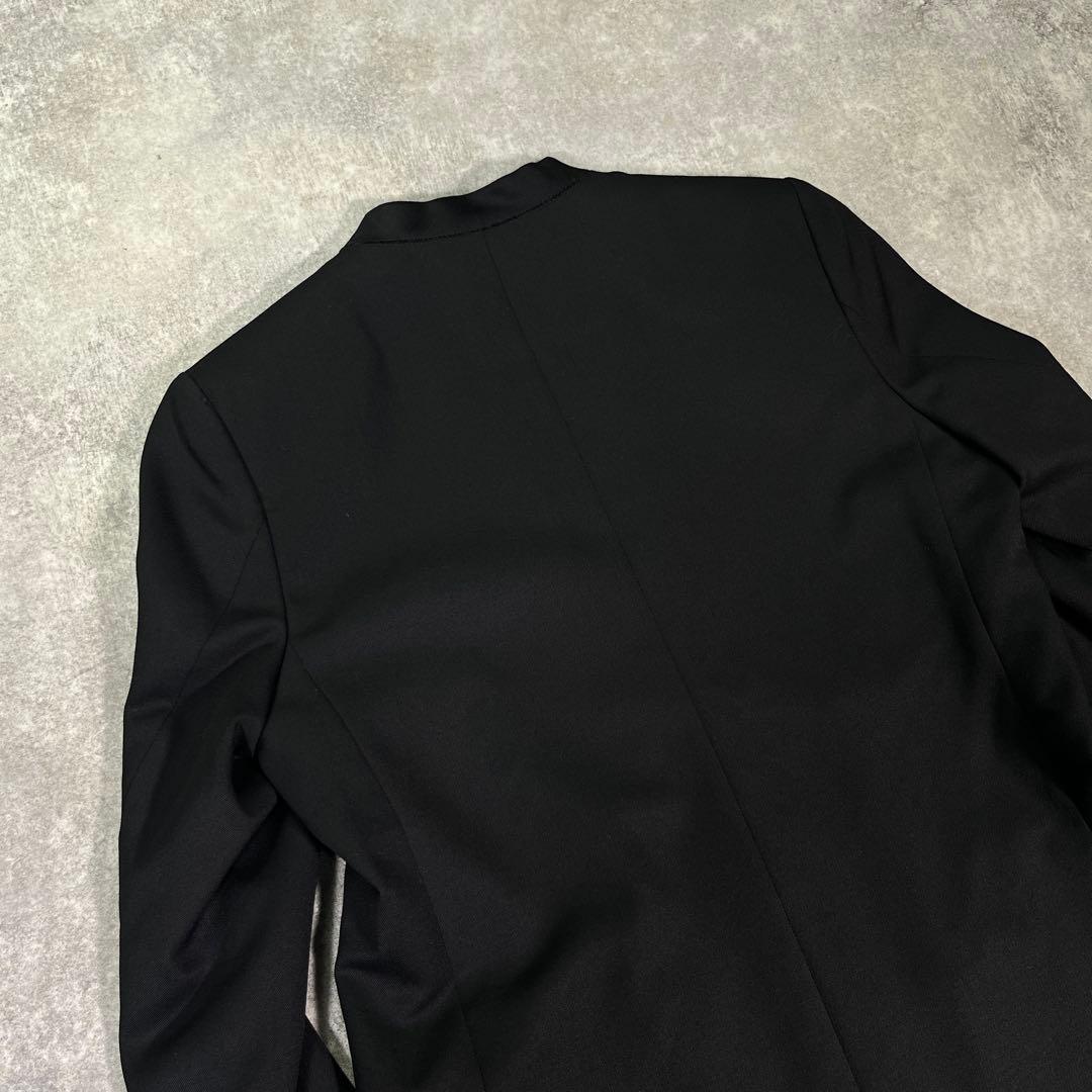 CINOH ノーカラーテーラードジャケット　日本製　36　ブラック ジャケット