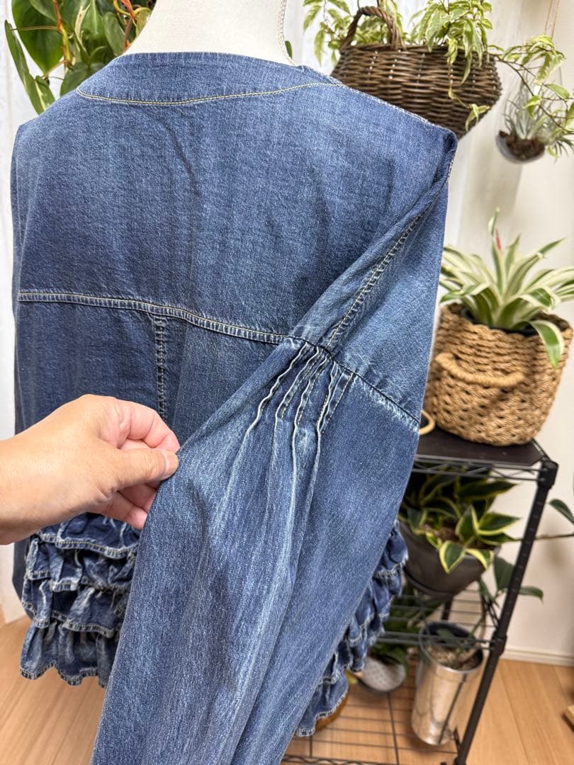 ayane デニムジャケット バルーンスリーブ ポケット付き 新品未使用タグ無し