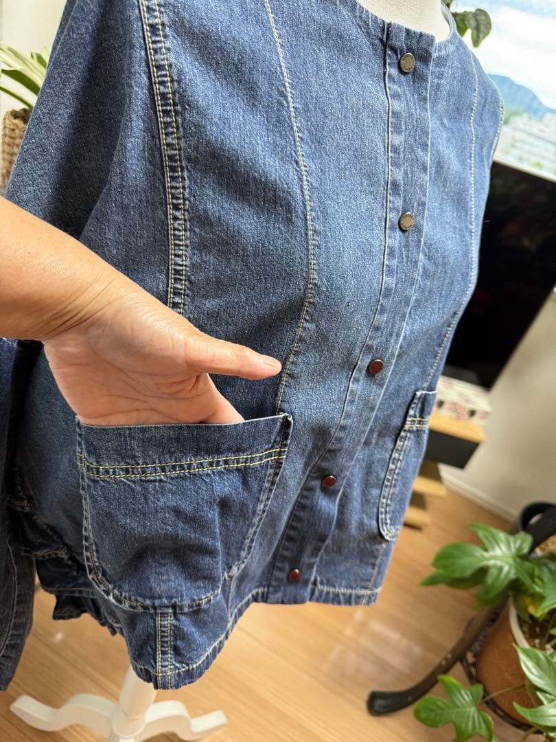 ayane デニムジャケット バルーンスリーブ ポケット付き 新品未使用タグ無し