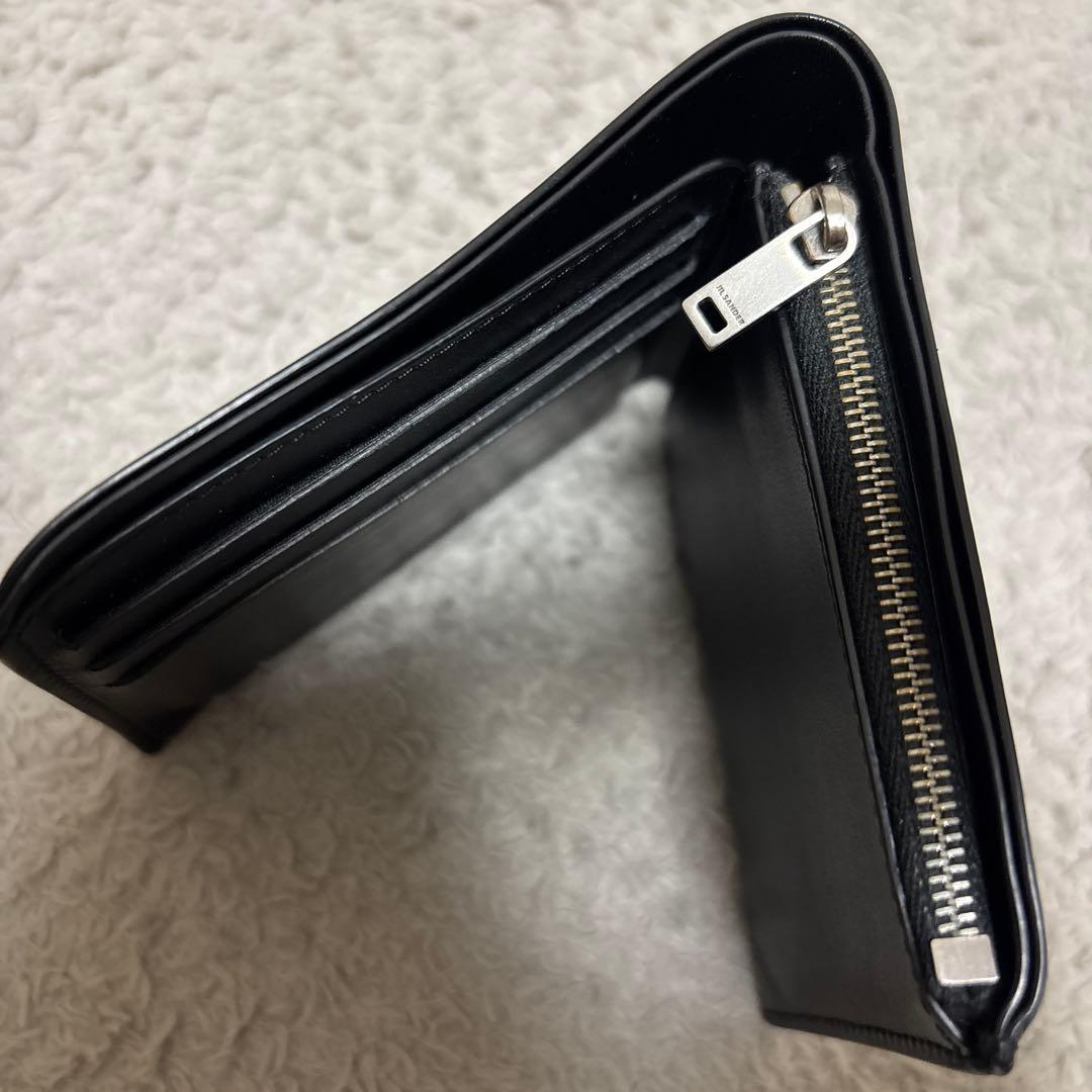 JIL SANDER ジルサンダー　ブラック 二つ折り財布