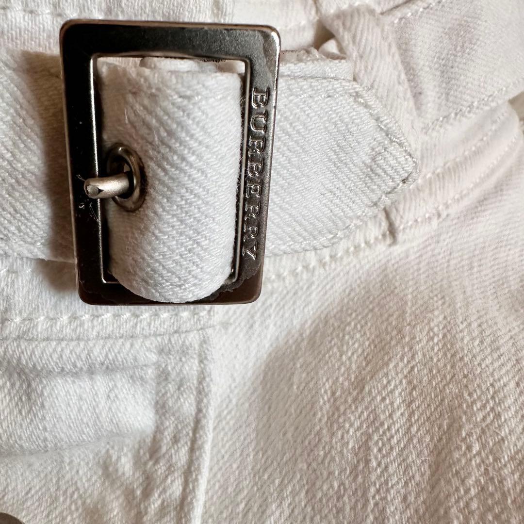 BURBERRY LONDON 白ジャケット ノバチェックベルト付き 正規品