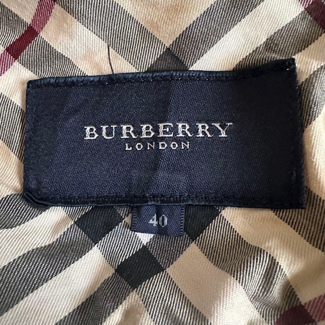 BURBERRY LONDON 白ジャケット ノバチェックベルト付き 正規品