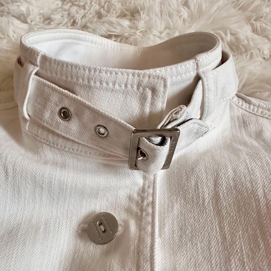BURBERRY LONDON 白ジャケット ノバチェックベルト付き 正規品