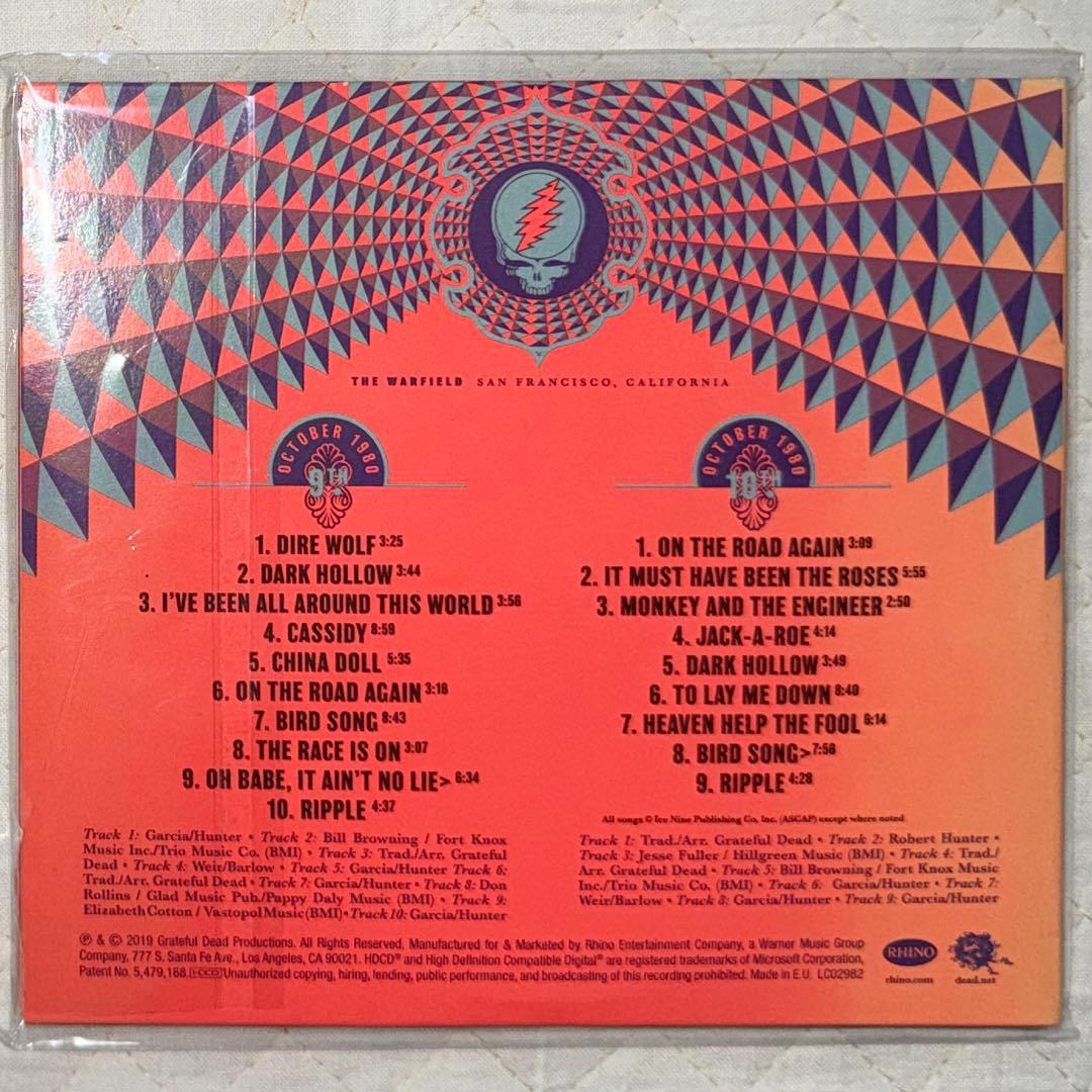 2CD！GRATEFUL DEAD / WARFIELD 2 Days 1980