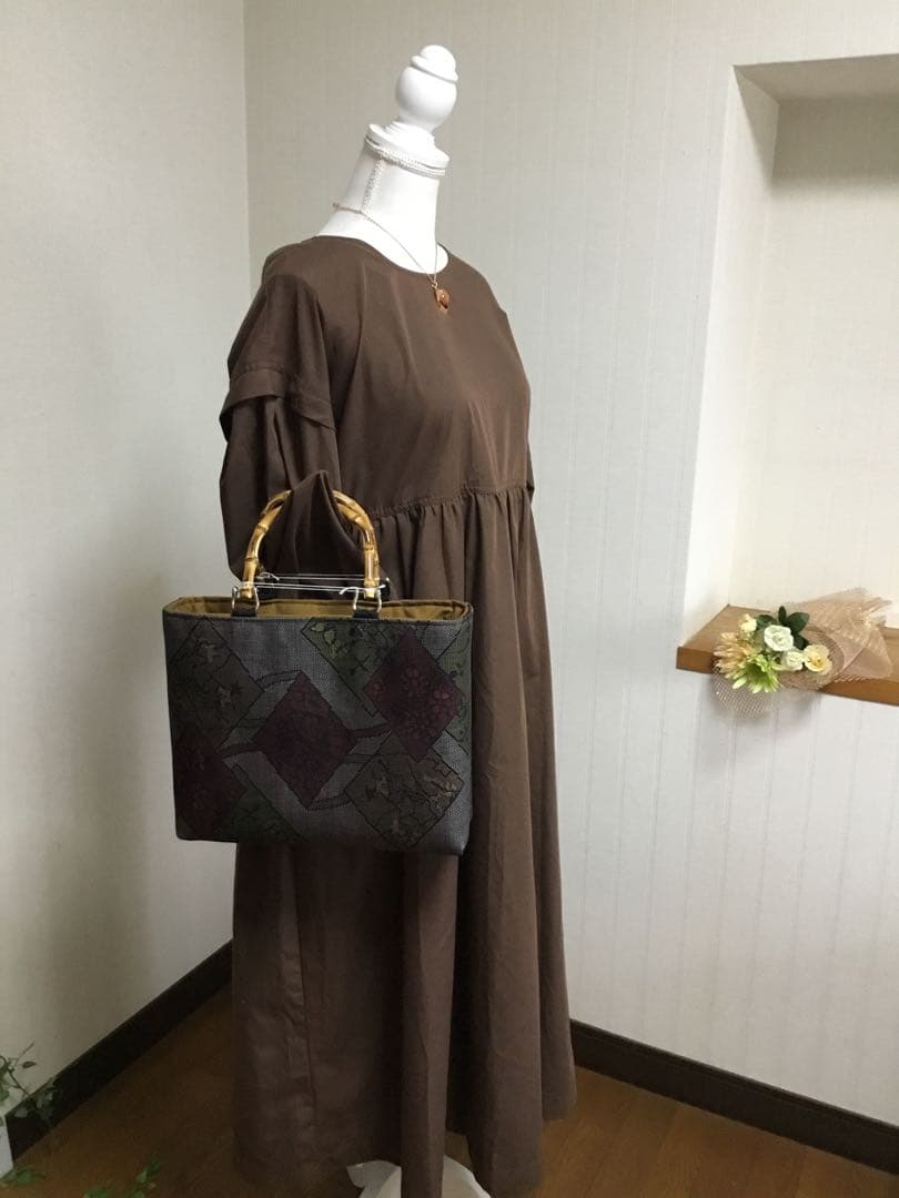 花ぷらら・ハンドメイド・大島紬・大きめ・トートバッグ・165