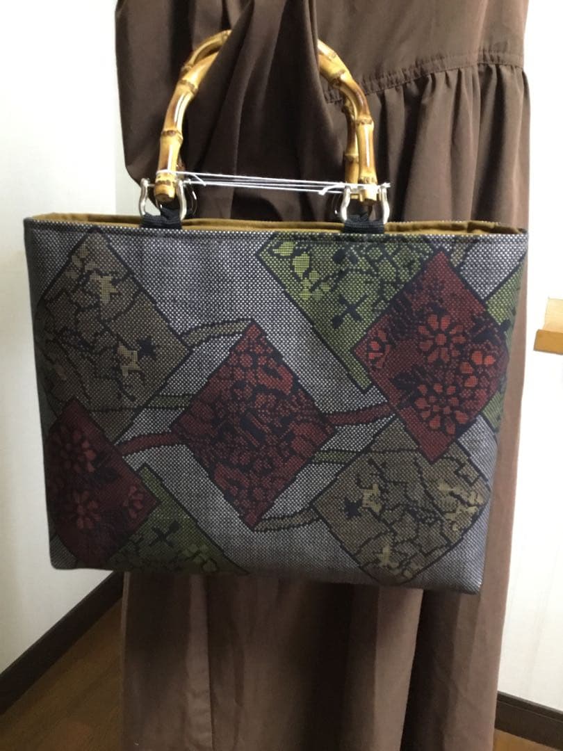 花ぷらら・ハンドメイド・大島紬・大きめ・トートバッグ・165