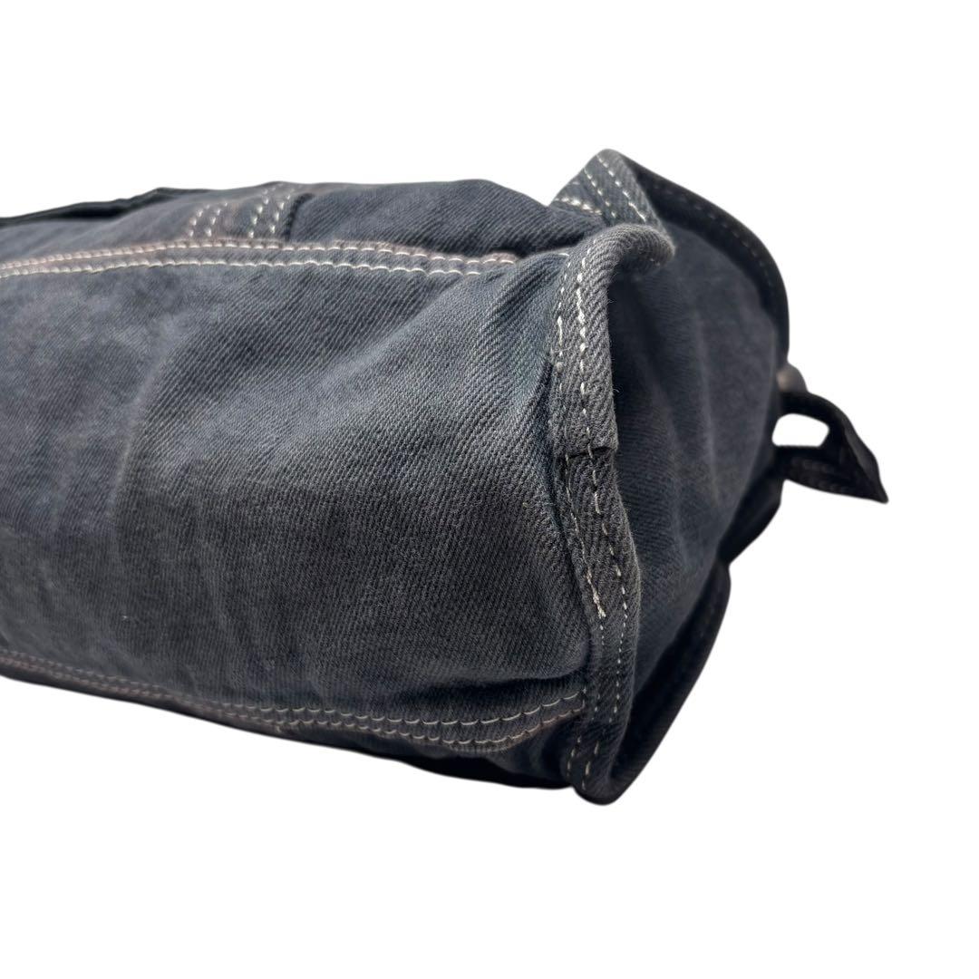 DIESEL y2k アメカジ　インディゴデニム　ハンドバッグ　ウォッシュ加工