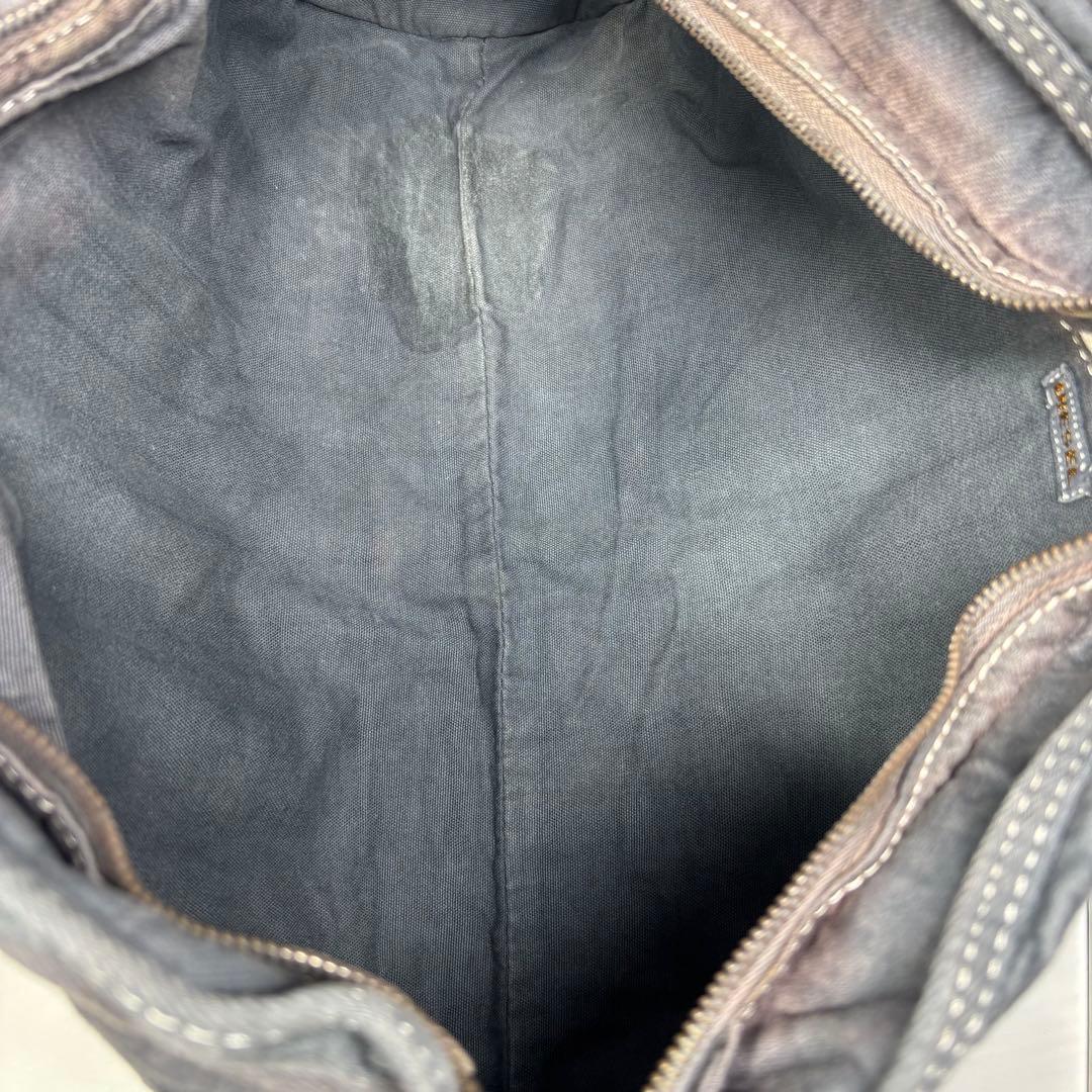 DIESEL y2k アメカジ　インディゴデニム　ハンドバッグ　ウォッシュ加工