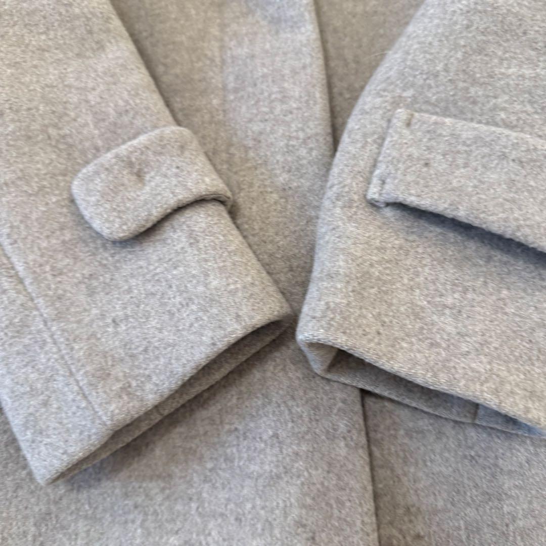 マックスマーラ フーデッドコート 羊毛 アウター 40 グレー イタリア