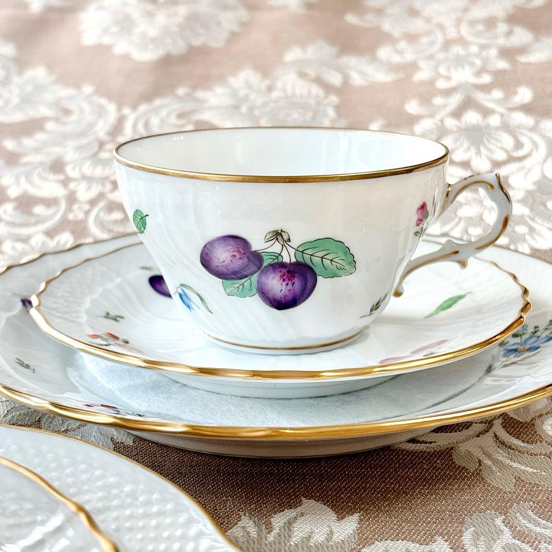 美品❤️ジノリ❤️ペルージャ❤️トリオ２セット　カップ＆ソーサー　デザート皿