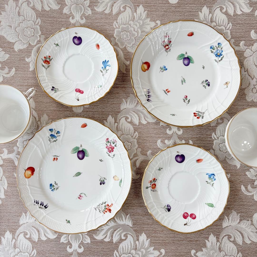 美品❤️ジノリ❤️ペルージャ❤️トリオ２セット　カップ＆ソーサー　デザート皿