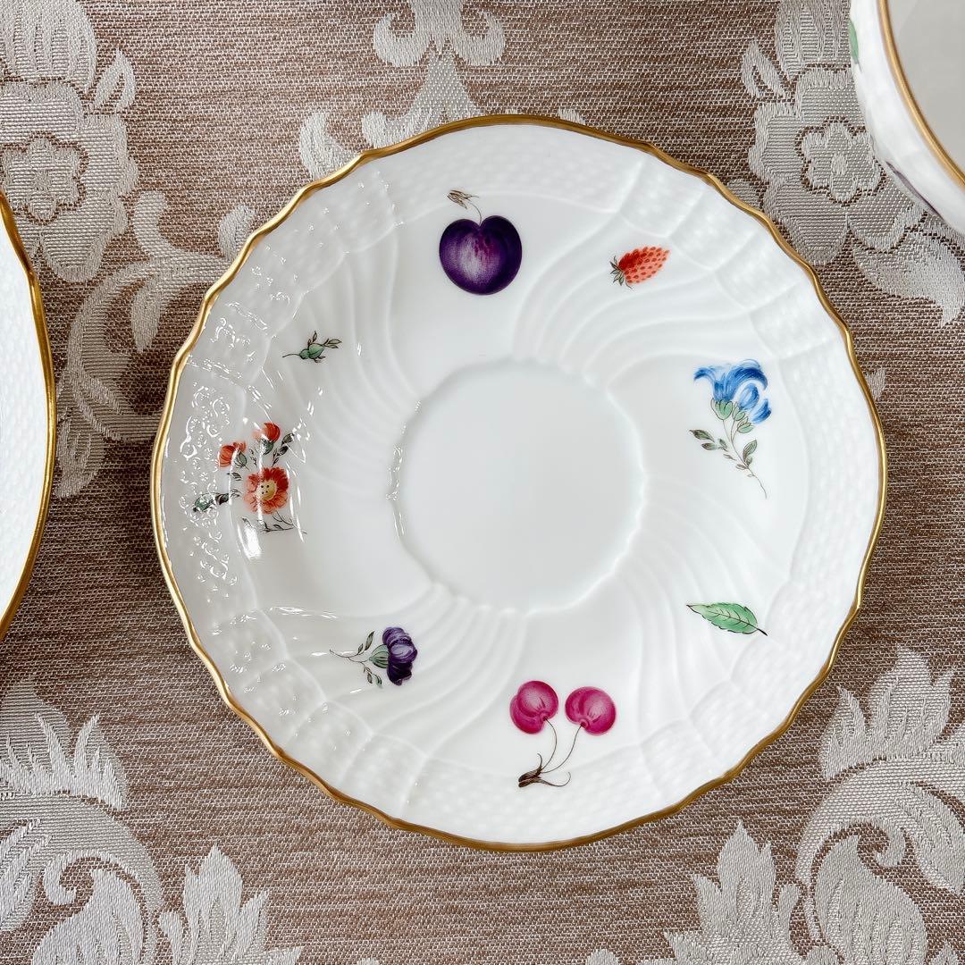 美品❤️ジノリ❤️ペルージャ❤️トリオ２セット　カップ＆ソーサー　デザート皿