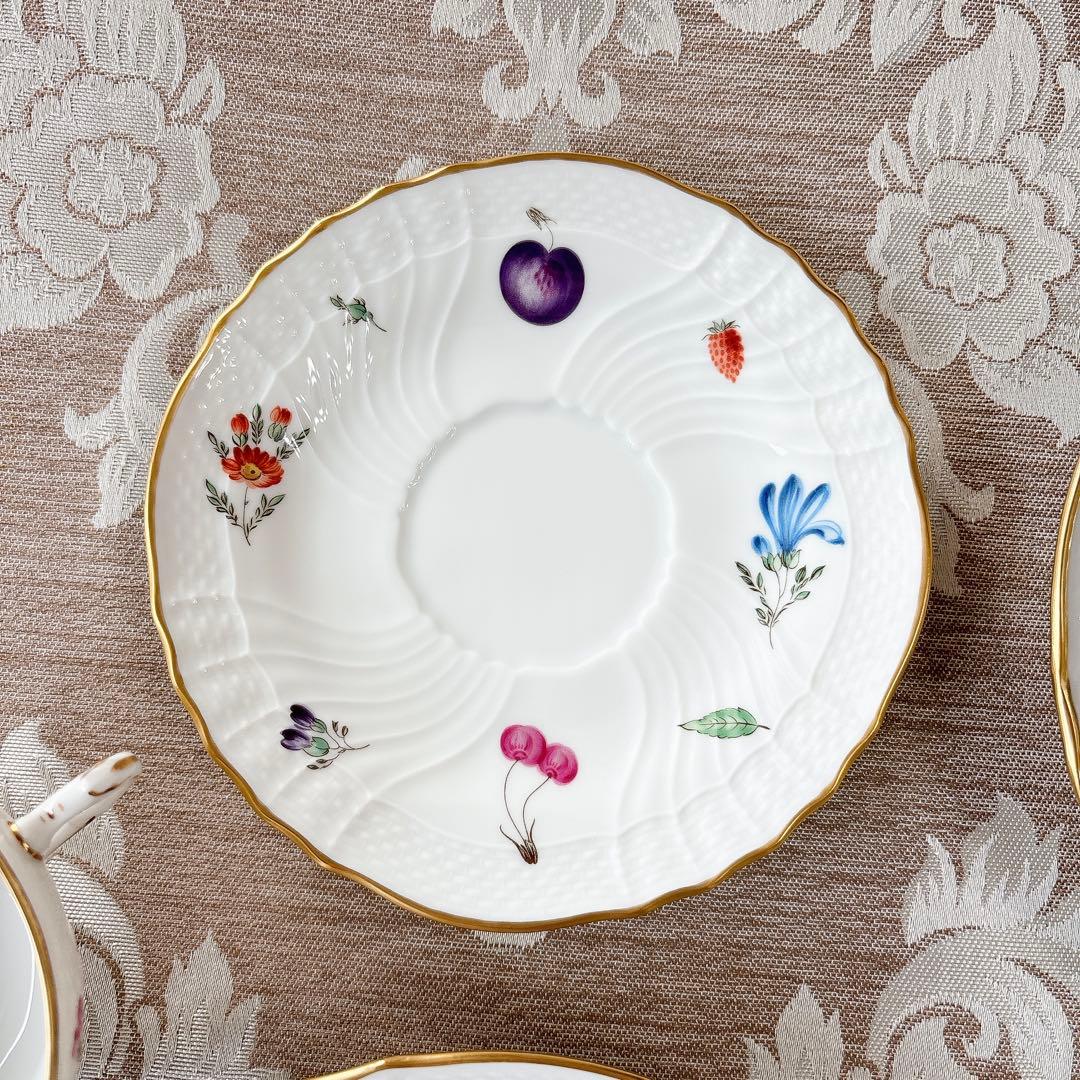 美品❤️ジノリ❤️ペルージャ❤️トリオ２セット　カップ＆ソーサー　デザート皿