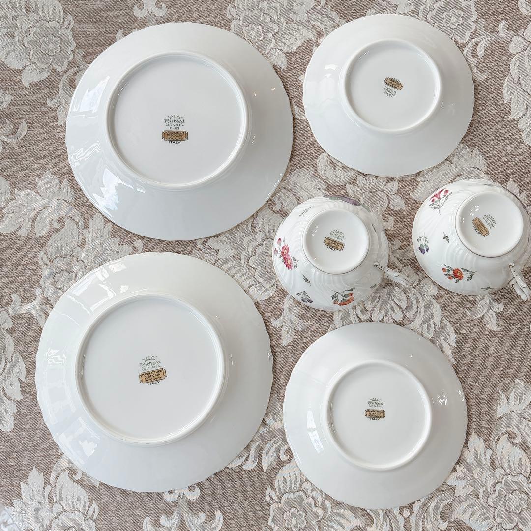 美品❤️ジノリ❤️ペルージャ❤️トリオ２セット　カップ＆ソーサー　デザート皿