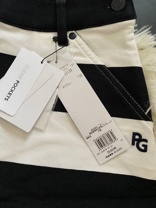 パーリーゲイツハイパワードビーストレッチボーダー柄スカート レディスサイズ00