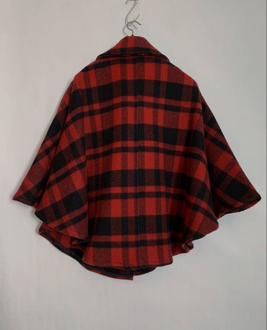 フィデリティ×ローズバッド WOOLRICH生地 ポンチョ/マント2wayコート