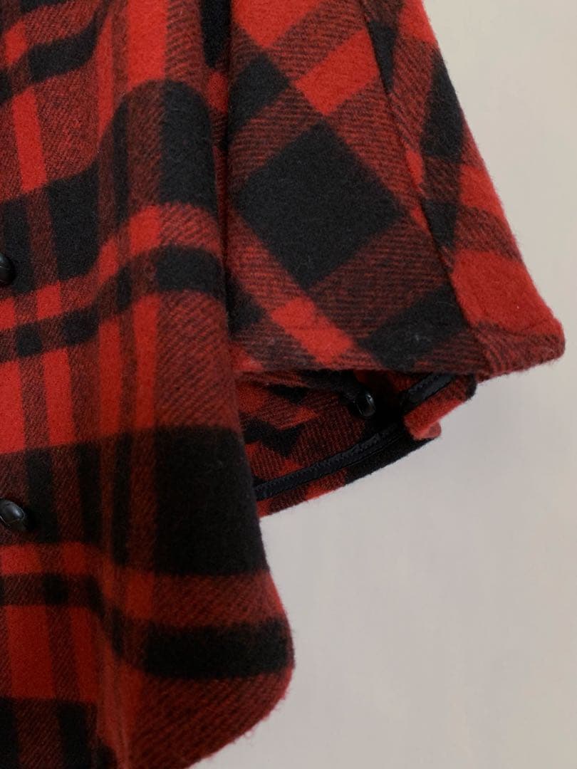 フィデリティ×ローズバッド WOOLRICH生地 ポンチョ/マント2wayコート