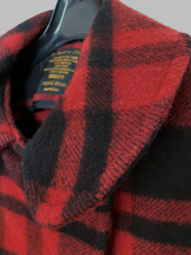 フィデリティ×ローズバッド WOOLRICH生地 ポンチョ/マント2wayコート