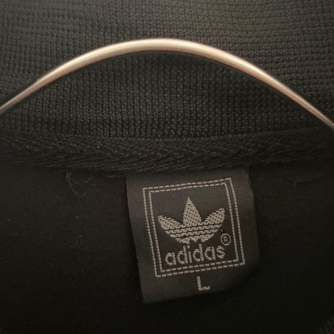 90sadidasアディダストラックジャケットブラックL黒ジャージレディース長袖