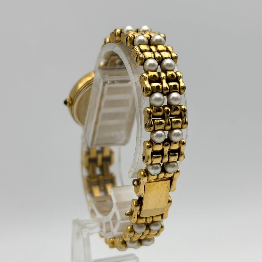 【希少】MIKIMOTO ミキモト 腕時計 パール シェル 18KGP ブレス