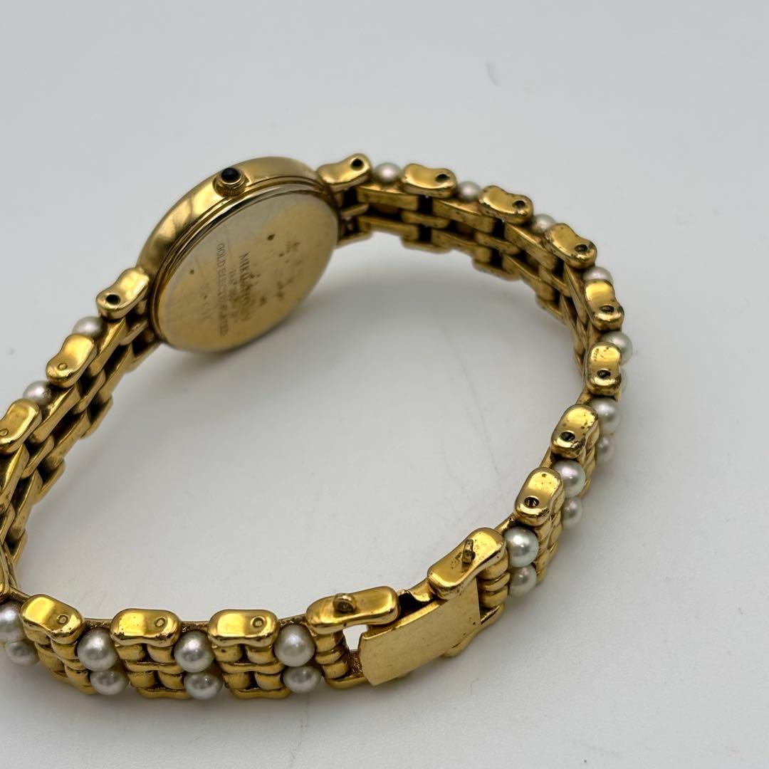 【希少】MIKIMOTO ミキモト 腕時計 パール シェル 18KGP ブレス
