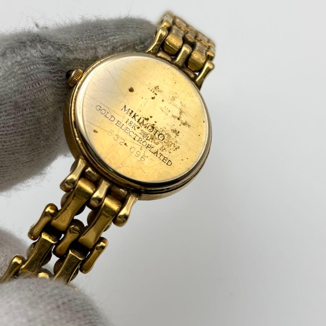 【希少】MIKIMOTO ミキモト 腕時計 パール シェル 18KGP ブレス