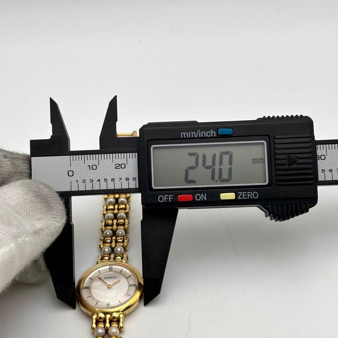 【希少】MIKIMOTO ミキモト 腕時計 パール シェル 18KGP ブレス